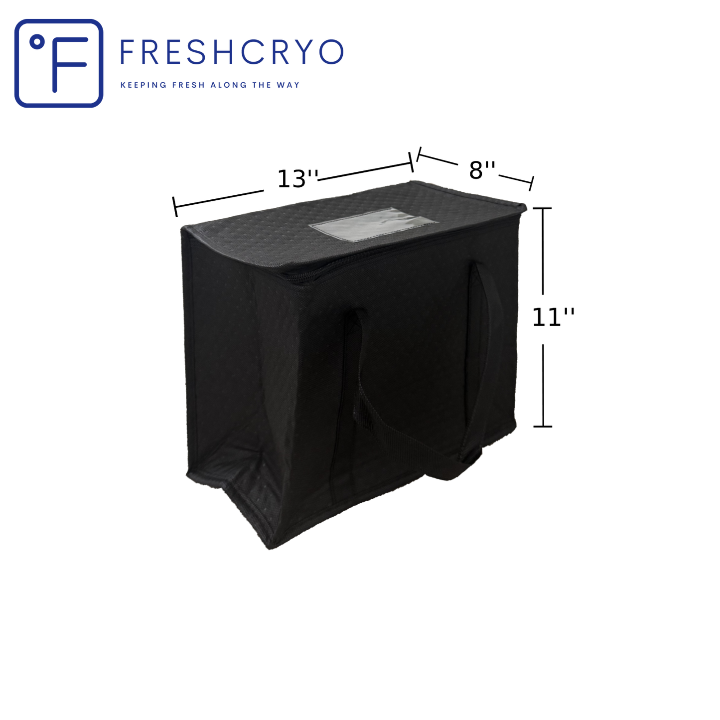 Insulated Food Delivery Bag - Thermal Carrier with Handle | Black Small