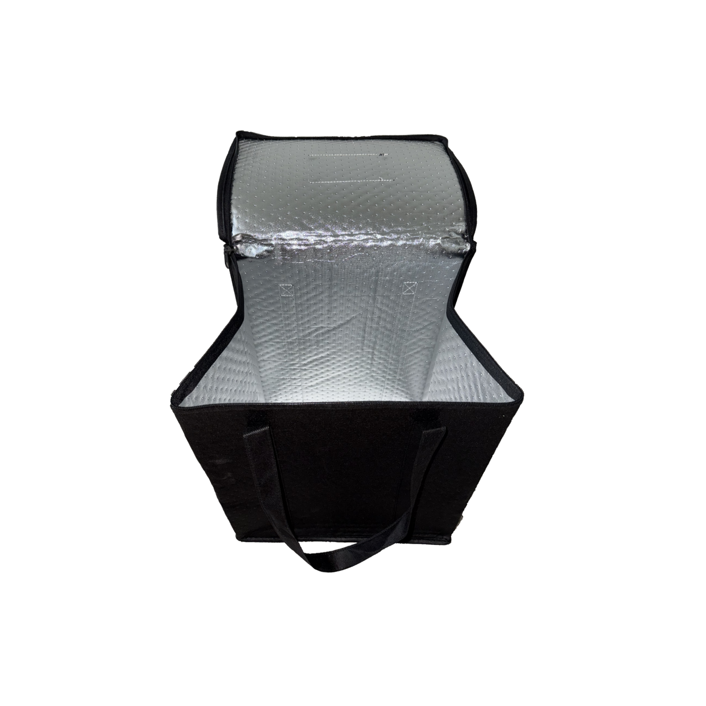 Insulated Food Delivery Bag -  Thermal Carrier with Handle | Black Large 100 Pcs Wholesale