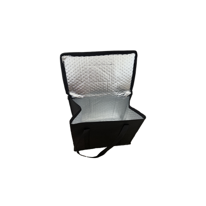 Insulated Food Delivery Bag -  Thermal Carrier with Handle | Black Small 100 Pcs Wholesale