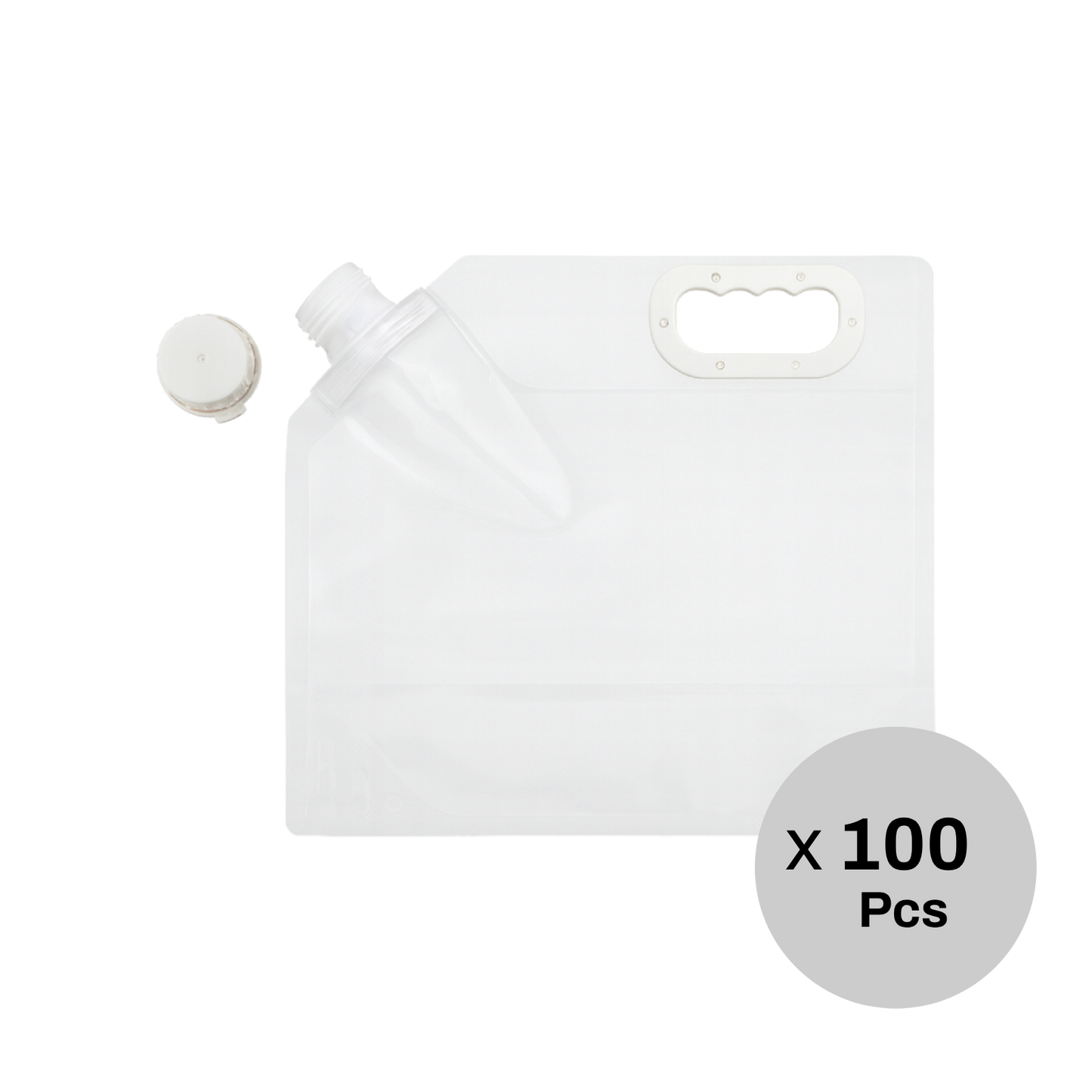 1 Gallon Collapsible Water Container Bag, Clear, 100 Pcs Wholesale