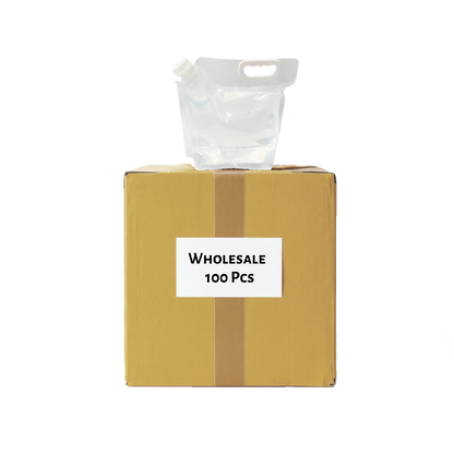 1 Gallon Collapsible Water Container Bag, Clear, 100 Pcs Wholesale