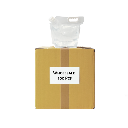 1 Gallon Collapsible Water Container Bag, Clear, 100 Pcs Wholesale